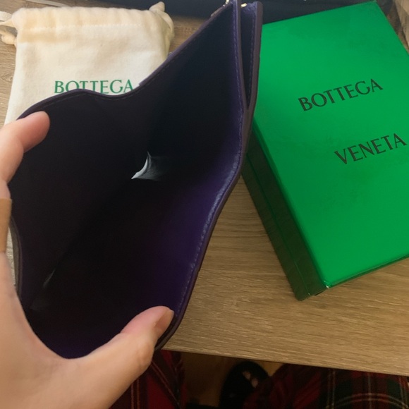Bottega Veneta Intrecatto Leather Wallet Purple - Picture 5 of 8